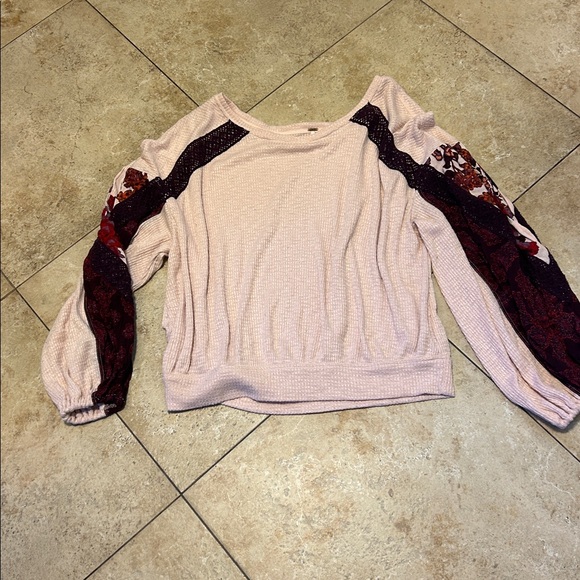 Free People Casual Clash Top Sz M - Picture 2 of 5